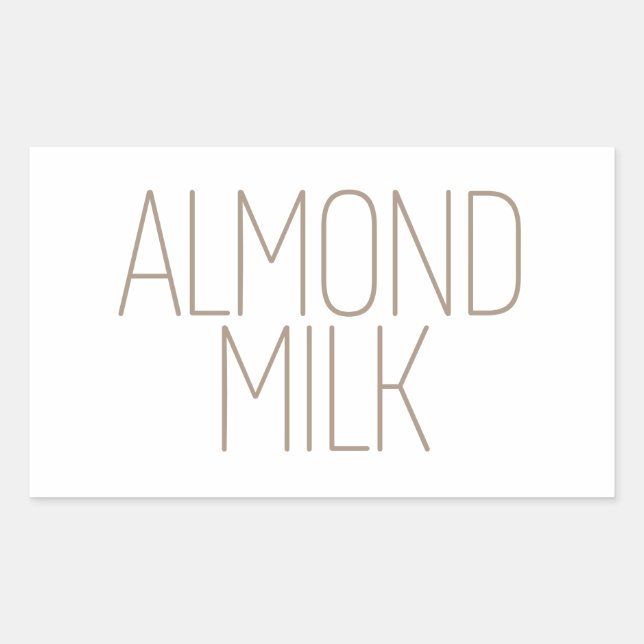 Sleek Tan Almond Milk Sticker (Front)