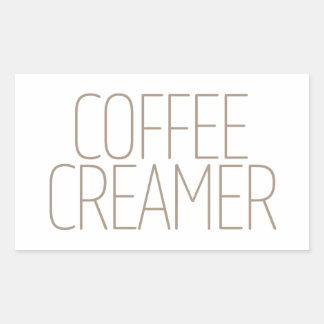 Sleek Tan Coffee Creamer Sticker