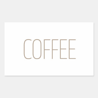 Sleek Tan Coffee Sticker