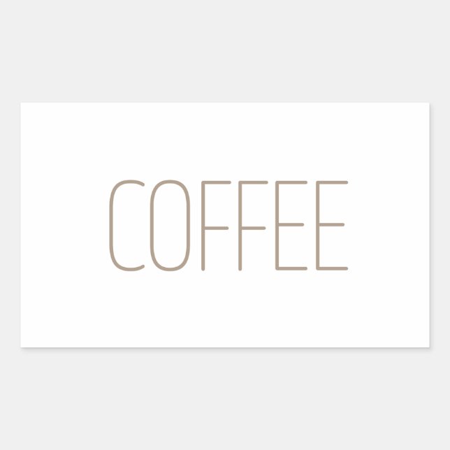 Sleek Tan Coffee Sticker (Front)