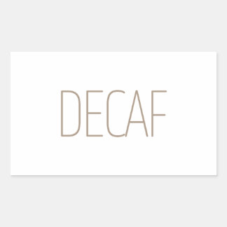 Sleek Tan Decaf Coffee Sticker