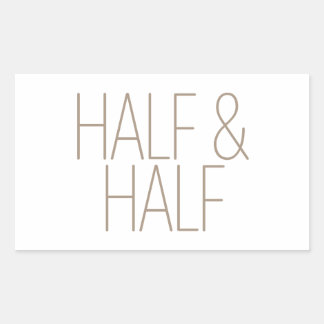 Sleek Tan Half & Half Sticker