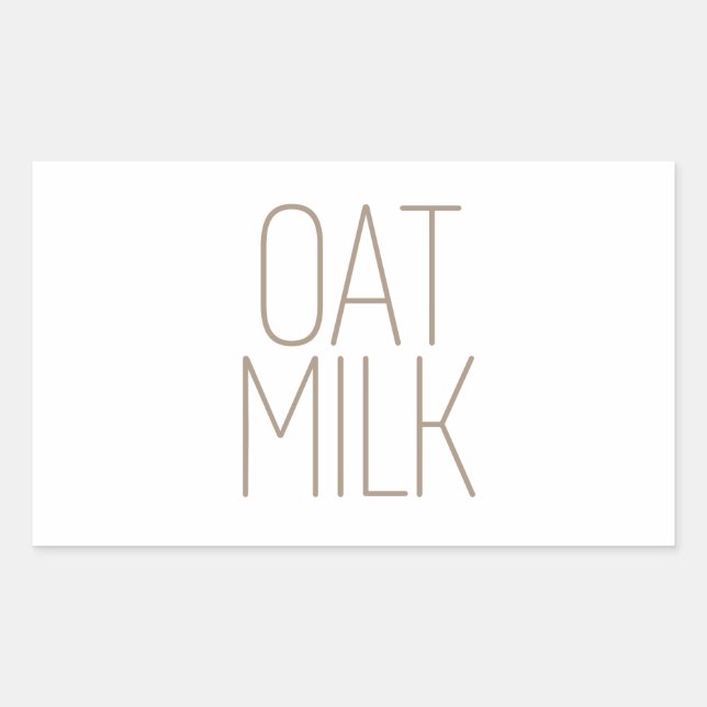 Sleek Tan Oat Milk Sticker (Front)