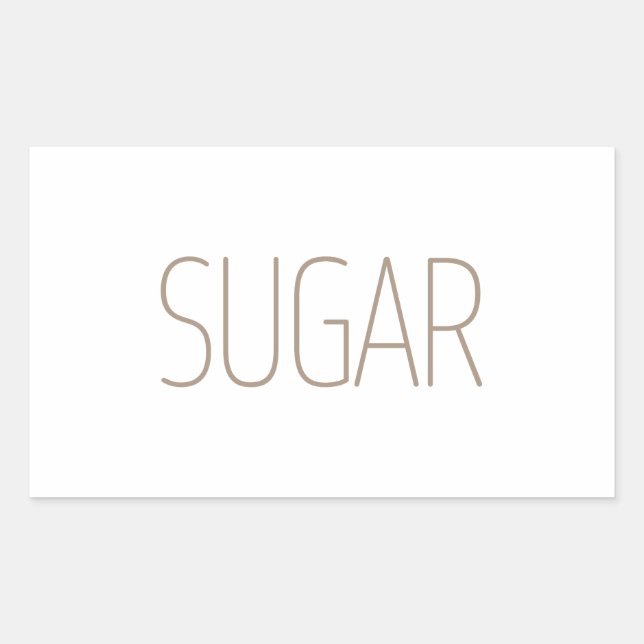 Sleek Tan Sugar Sticker (Front)