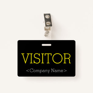 Sleek "VISITOR" Badge