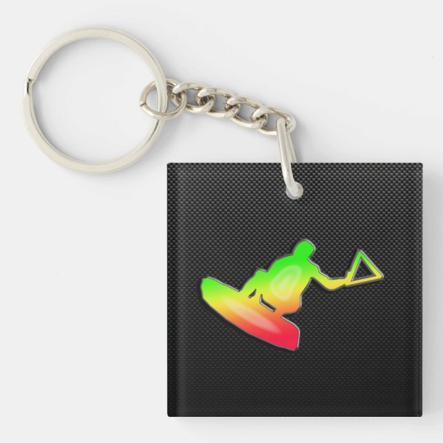 Sleek Wakeboarder Keychain (Front)