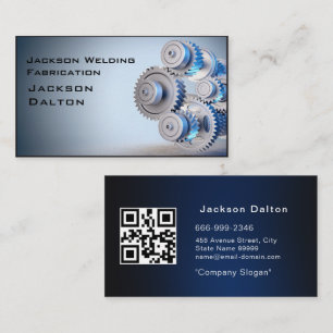 Sleek Welder Welding Metal Fabricator Metalwork  B Business Card