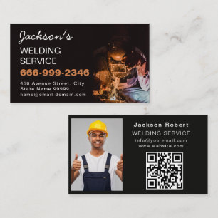 Sleek Welder Welding Metal Fabricator Metalwork Business Card