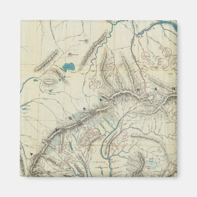 Sleem's Map of Central Alaska Magnet (Front)