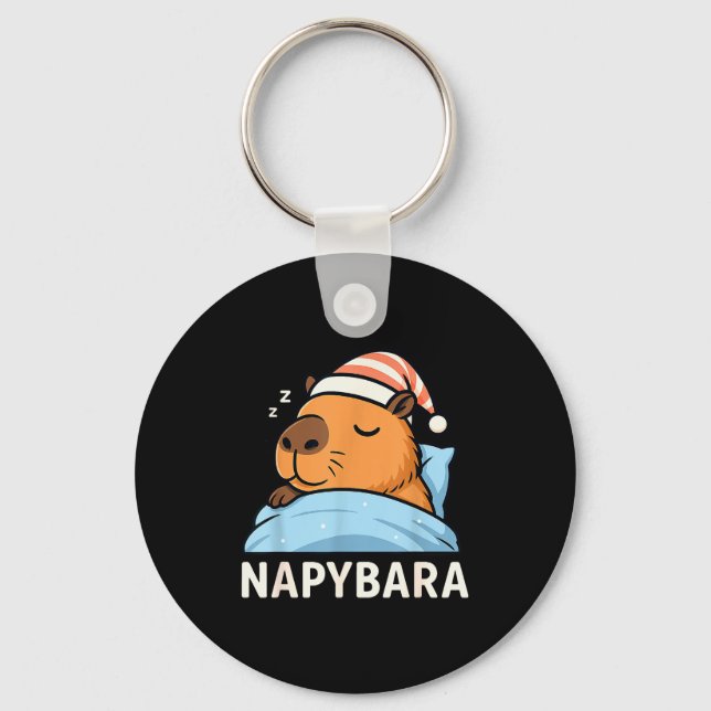 Sleeng Capybara Napybara Sleepshirt Pajamas Boys G Keychain (Front)