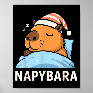Sleeng Capybara Napybara Sleepshirt Pajamas Boys G Poster