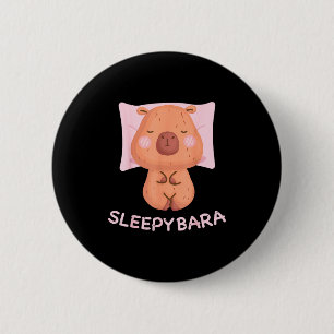 Sleeng Capybara Pajamas Nightgown Sleepybara Roden 2 Inch Round Button