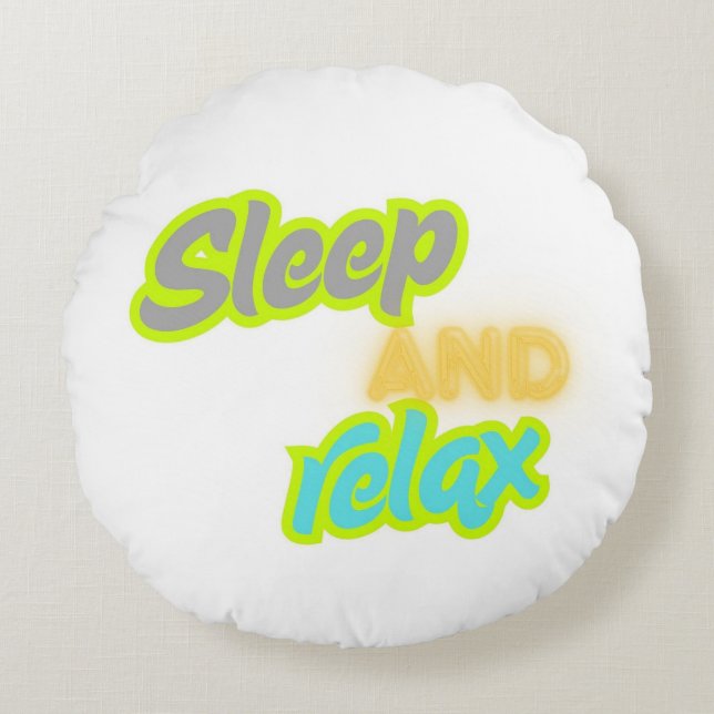 SLEEP AND RELAX ROUND PILLOW (Front)