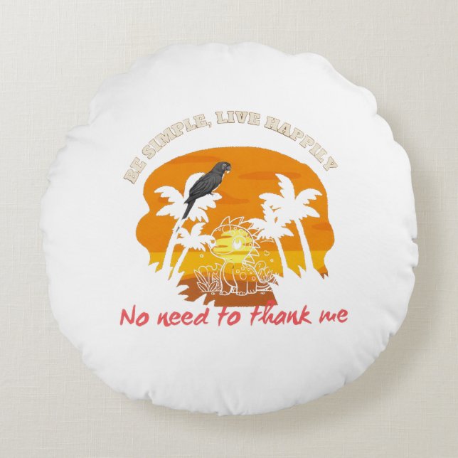 Sleep and rest round pillow (Front)