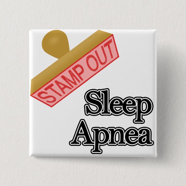 Sleep Apnea 2 Inch Square Button (Front)
