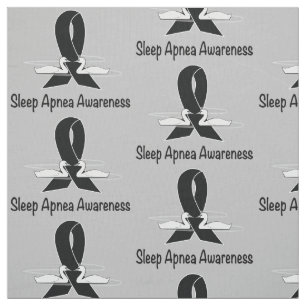 Sleep Apnea Awareness Ribbon Swans of Hope Fabric