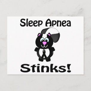 Sleep Apnea Stinks Skunk Awareness Design Postcard