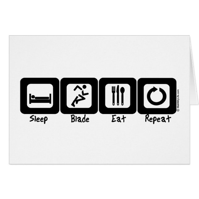 Sleep Blade Eat Repeat (Front Horizontal)