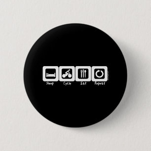 Sleep Cycle Eat Repeat 2 Inch Round Button