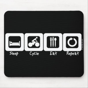 Sleep Cycle Eat Repeat Mouse Pad