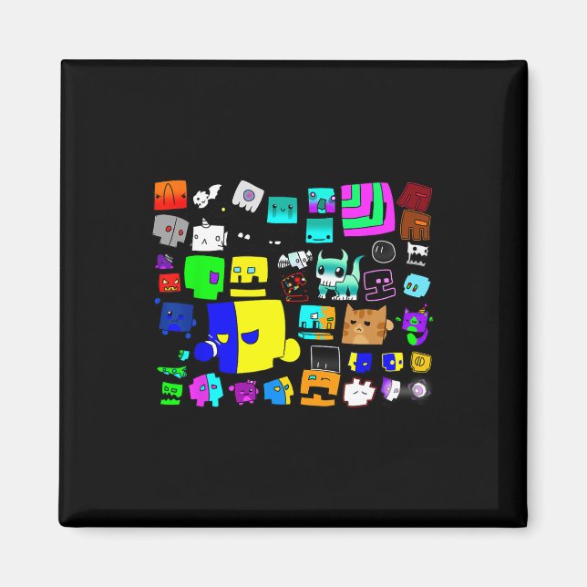 Sleep Dash Repeat Video Game Geometry Video Gamer  Magnet (Front)
