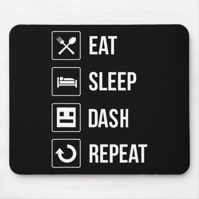 Sleep Dash Repeat Video Game Geometry Video Gamer  Mouse Pad (Front)