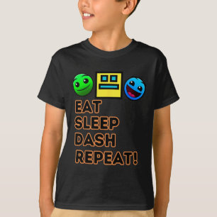 Sleep Dash Repeat Video Game Geometry Video Gamer  T-Shirt