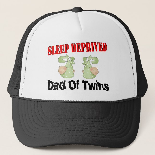 Sleep deprived dad of TWINS Trucker Hat (Front)