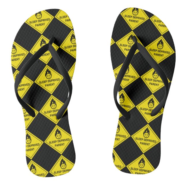 Sleep Deprived Parent Flip Flops (Footbed)