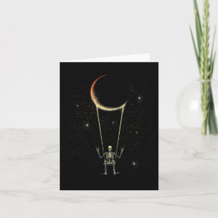 Sleep Deprived Rely Alive Skeleton Halloween Costu Card