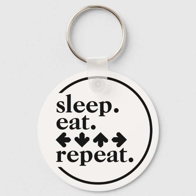 Sleep. Eat. Arrows. Repeat. Keychain (Front)