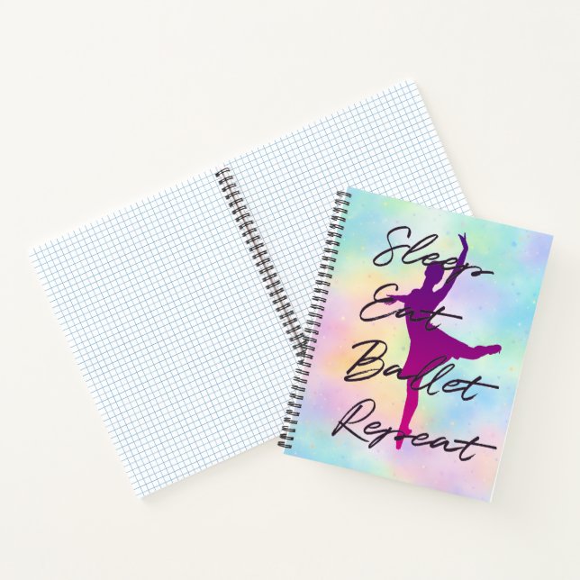 Sleep Eat Ballet Repeat Notebook – Ballet Journal  (Inside)