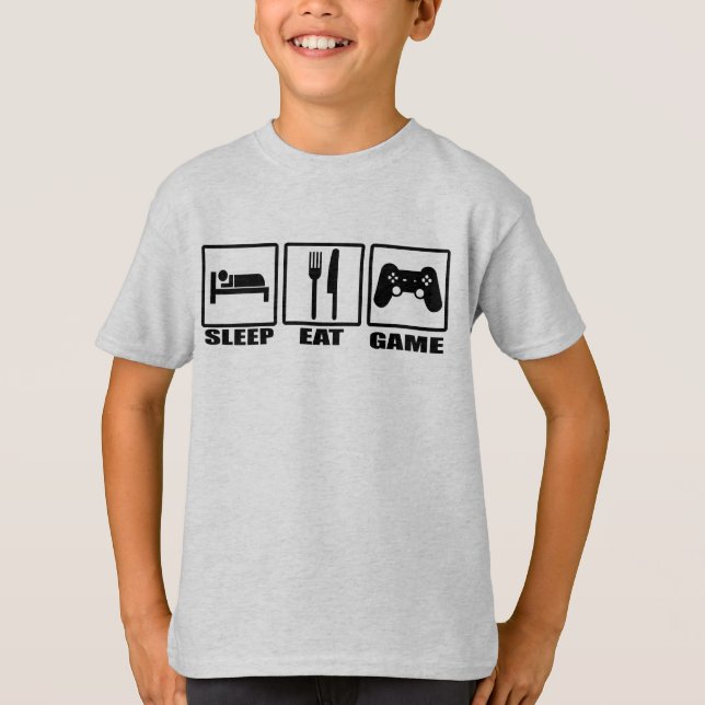 Sleep Eat Game T-Shirt (Front)