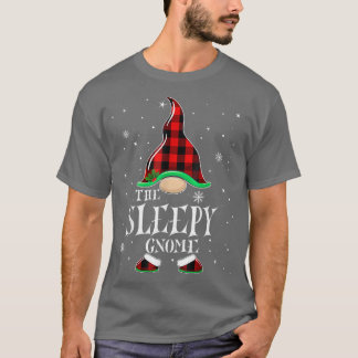 Sleep Gnome Buffalo Plaid Matching Family Christma T-Shirt
