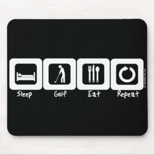 Sleep Golf Eat Repeat Mouse Pad