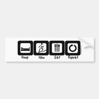 Sleep Hike Eat Repeat Bumper Sticker