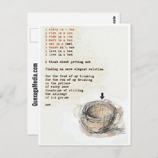 Sleep In A Box Art Poetry Postcard