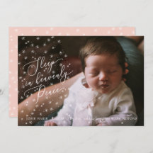 Sleep in Heavenly Peace Holiday Birth Announcement