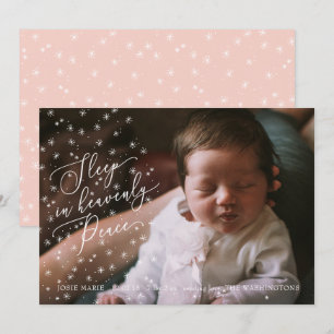 Sleep in Heavenly Peace Holiday Birth Announcement