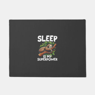 Sleep is My Superpower Sloth T-Shirt Doormat