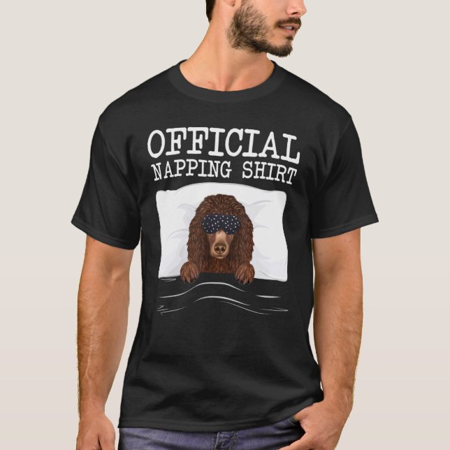 Sleep Mask Official Napping Irish Water Spaniel Sl T-Shirt (Front)