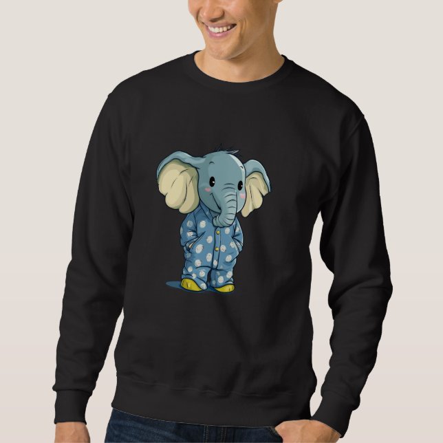 Sleep Mode Activated with This Cozy Elephant Sweatshirt (Front)