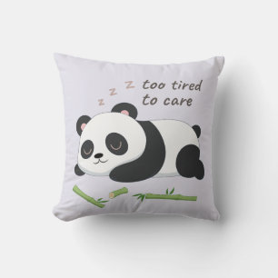 Sleep Mode Panda – Cute Lazy Bear Art Throw Pillow