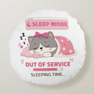 sleep mood round pillow