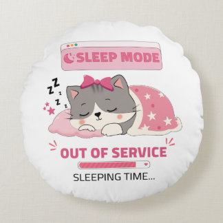 sleep mood round pillow