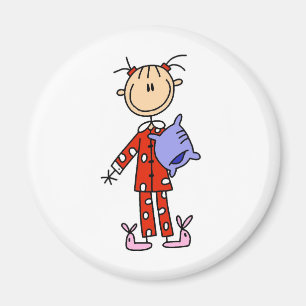 Sleep Over Girl In Her Pyjamas Magnet