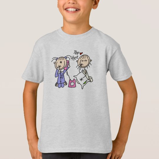 Sleep Over Girls On The Phone Shirt