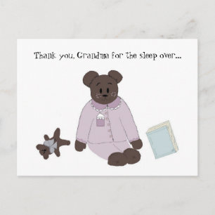 Sleep Over Thank You Postcard