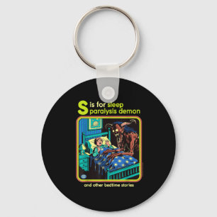 Sleep Paralysis Demon Sarcastic Retro Funny Adult  Keychain
