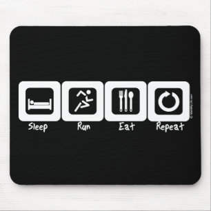 Sleep Run Eat Repeat Mouse Pad